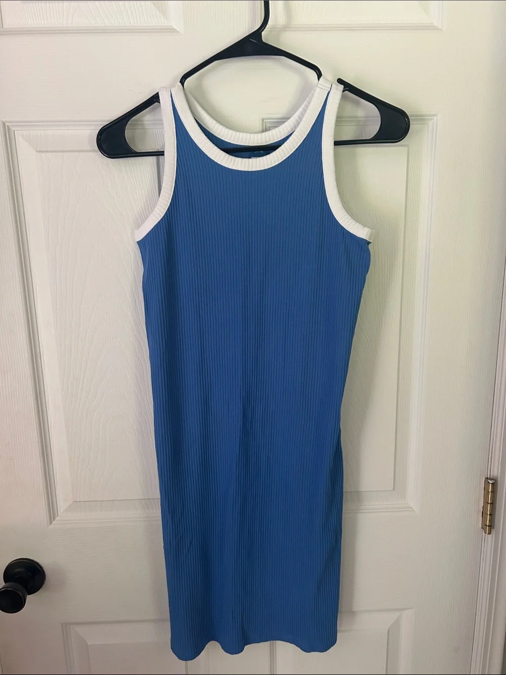 Old Navy Girl’s Blue Tank Dress with White Trim